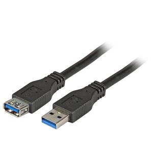 EFB USB3 Kabel A-A -  3,0 m skjøt A-A USB skjøtekabel Sort