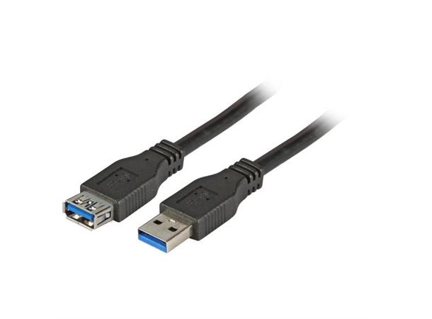 EFB USB3 Kabel A-A -  3,0 m skjøt A-A USB skjøtekabel Sort