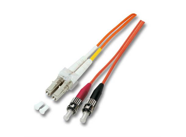 Fiberpatch 50/125 LC-ST -  1,0 m LSZH Multimode Duplex OM2 Orange