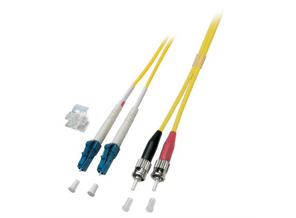Fiberpatch 9/125 LC-ST -  1,5 m LSZH Singlemode Duplex OS2 Gul