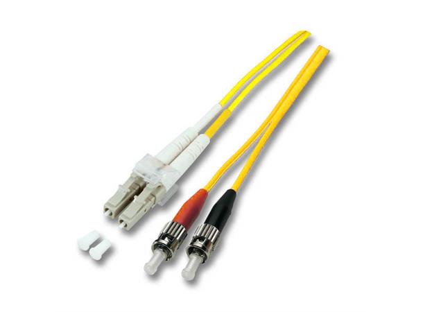 Fiberpatch 9/125 LC-ST -  1,5 m LSZH Singlemode Duplex OS2 Gul