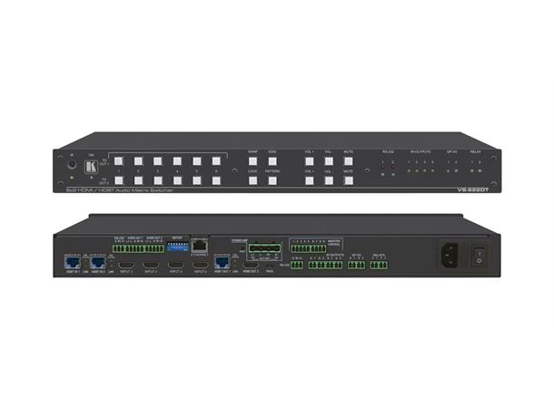 Kramer Matrix 6x2 HDMI/HDBaseT Auto 4K60 10.2Gbps PoE reK EDID RS232 IR CC PG