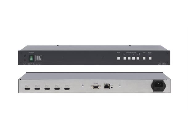 Kramer Switch  4x1 HDMI 19" 6.75Gbps EDID RS232 IP IR re-K HDCP