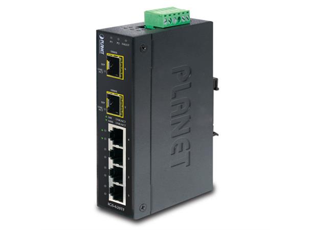 Planet Switch  4-p Gigabit 2xSFP Layer2 Industri IP30 DIN RPS