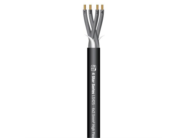 AH Speaker Cable 4C/2.5mm - 100 m Sort Trommel100m 4x2,5 mm² Høyttalerkabel