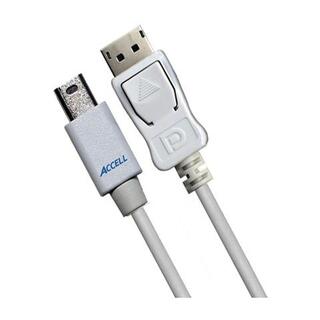 Accell MiniDP - DP Kabel - 2,0 m MiniDisplayPort til Displayport Hvit