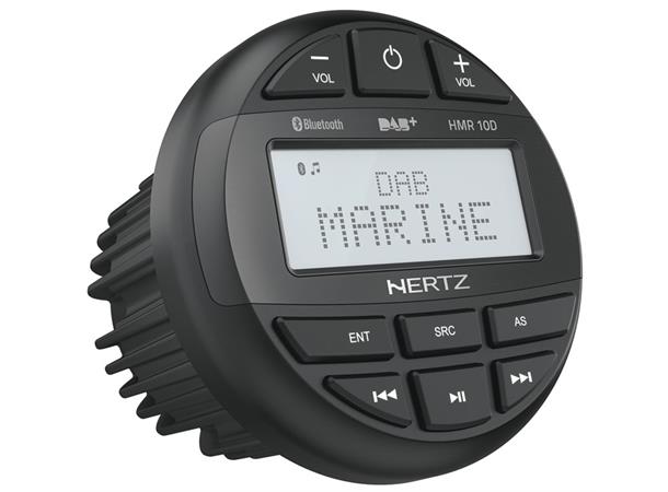 Hertz HMR10D Marine DAB+ radio m/bt 100% vanntett front IP66 4x50W