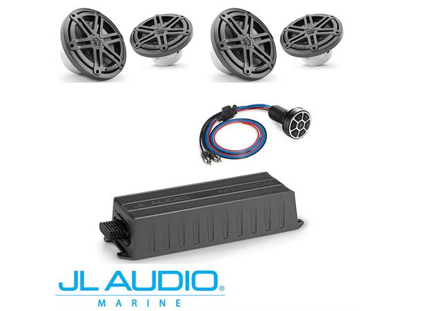 JL Audio Marinepakke 2 Høyttalere, Amp, Blåtannmottaker