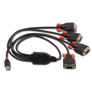 Lindy Konverter USB - 4xRS422 USB til 4xRS232 DB9 Plugger