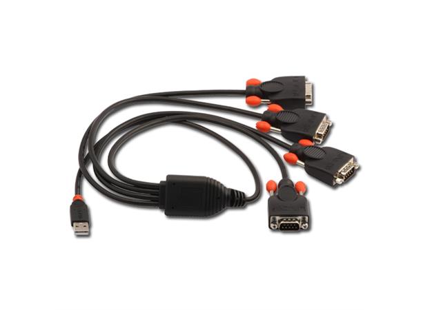 Lindy Konverter USB - 4xRS422 USB til 4xRS232 DB9 Plugger