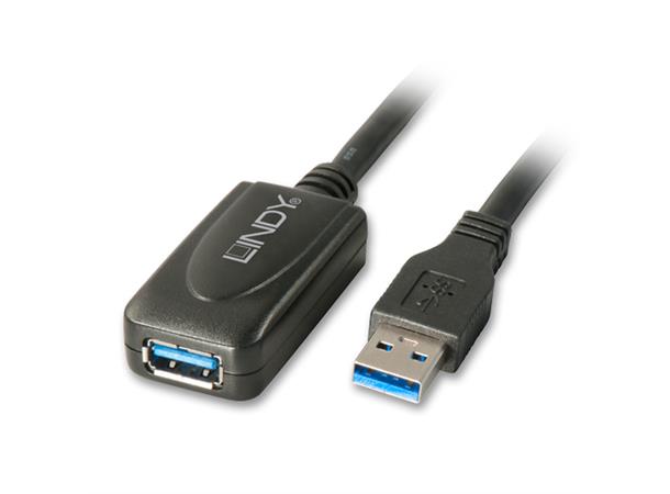 Lindy USB3 Kabel A-A - 5,0 m Aktiv skjøt USB3 Extender Aktiv skjøtekabel
