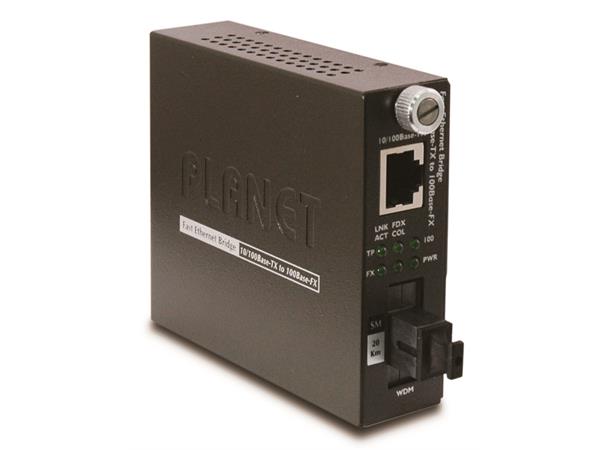 Planet Konverter 100TX - 100FX SM SC B 10/100TX - 100FX WDM 20 km SMART