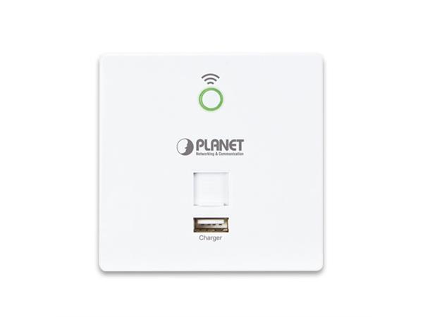Planet trådløst aksesspunkt m USB- lader 2.4 GHz 802.11n - 300 Mbps - Vegg 86x86