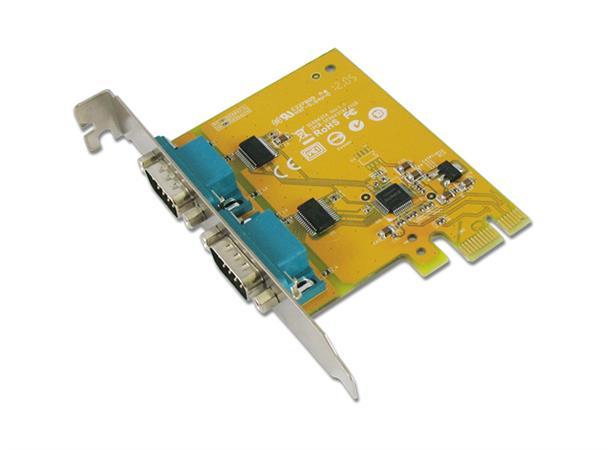 Sunix PCI Express 2xSerieport 2 Stk RS232 9-pin ESD