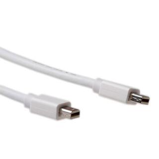 ACT MiniDP Kabel -  1,0 m 32AWG Hvit MiniDisplayPort