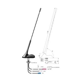 ANTENNENSYSTEME FM/DAB/GPS/DVB-T - Fakra Kombiantenne for montering på tak
