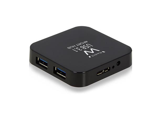 Ewent HUB 4-port USB3 Power Med strømforsyning