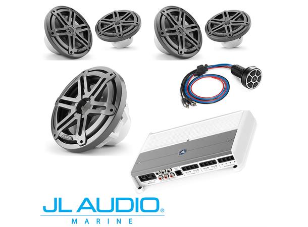 JL Audio Marinepakke 3 Høyttalere, Amp, Blåtannmottaker , Sub