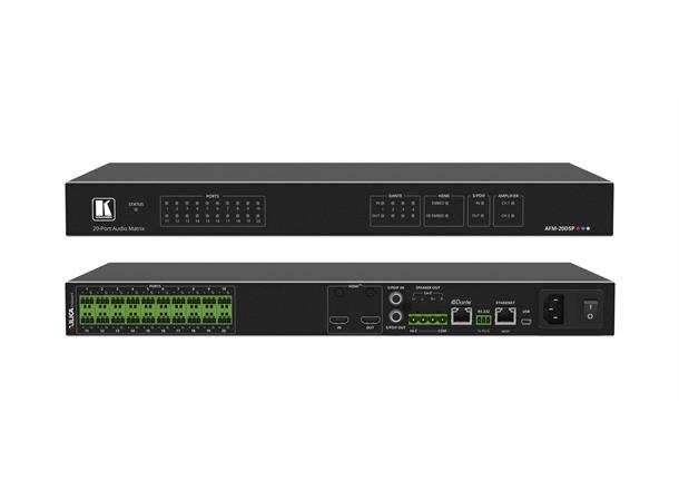 Kramer Matrix 20-p Audio med DSP 2 x 60W HDMI de-/embedding 4x4 Dante