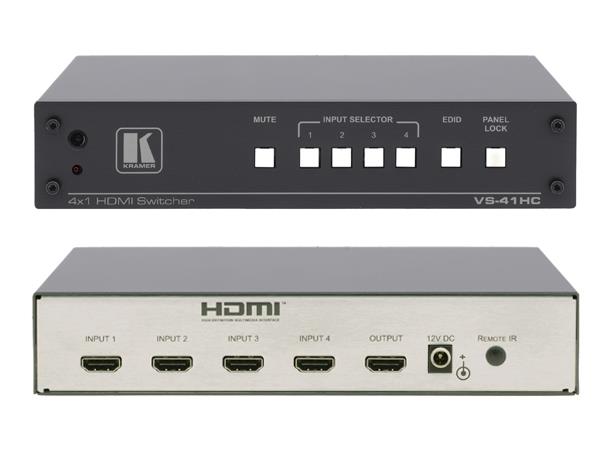 Kramer Switch  4x1 HDMI 6.75Gbps EDID IR HDCP