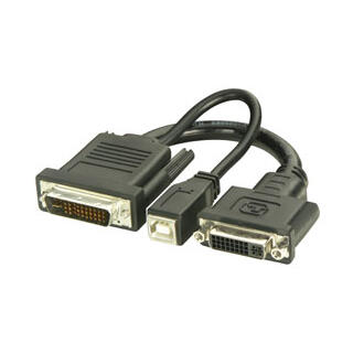 Lindy Adapter DVI/USB - M1 - 20 cm Overgang DVI/USB Female - M1 Male