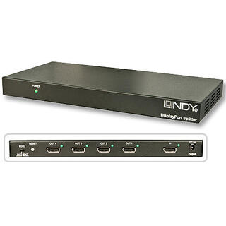 Lindy Splitter 1:4 DisplayPort DP 1.1a HDCP 1.3 HD1080p