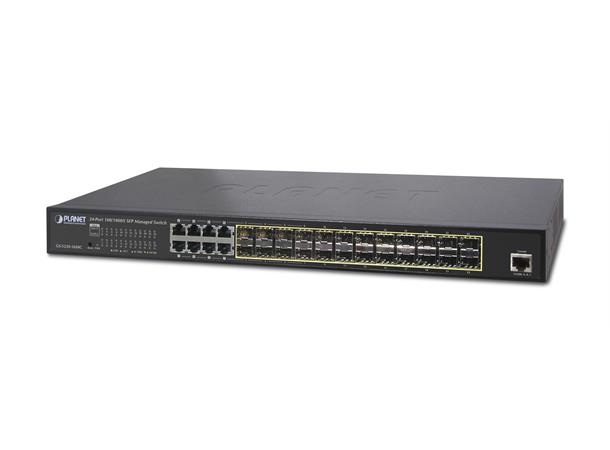 Planet Switch 24-p Gigabit 24xSFP 8xTP Layer2+ VLAN QoS IGMP