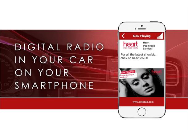 SmartDAB FM - Med SAD5 antenne DAB-integrering via App & FM eller Aux
