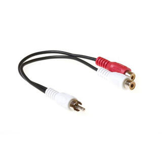 ACT Adapter RCA - 2xRCA - 0,2 m RCA Han til 2xRCA Hun