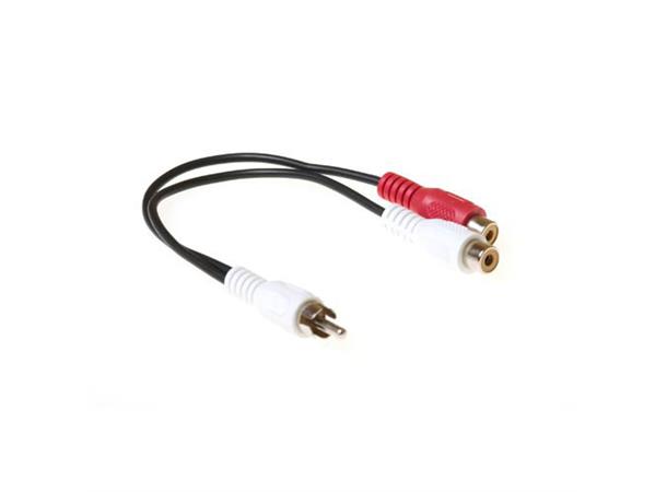 ACT Adapter RCA - 2xRCA - 0,2 m RCA Han til 2xRCA Hun