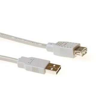 ACT USB2 Kabel A-A -  1,8 m skjøt A-A USB Skjøtekabel Grå