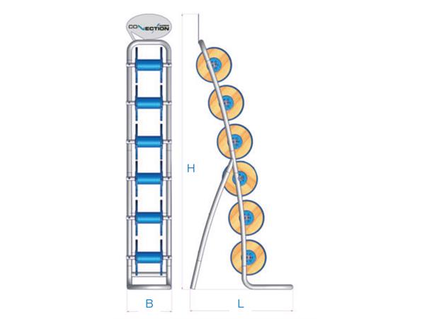 Connection stativ for 6 kabelruller