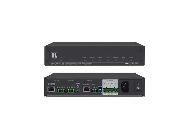 Kramer Power Amplifier 1x240W Dante DSP @70V/100V & 2x120W @8 O RS-232 IP