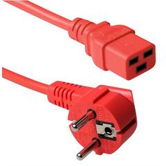 Strømkabel C19 SCHUKO -  1,8 m 3x1,5mm² Rød