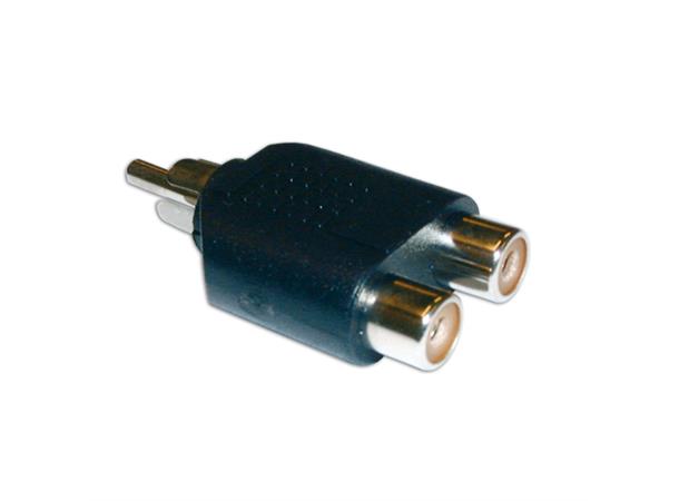 Adapter RCA - 2xRCA RCA Han/Male til 2xRCA Hun/Female