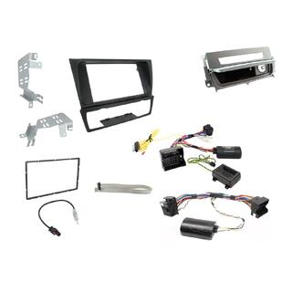 ConnectED komplett 2-DIN monteringskit BMW 3-Serie (2005-2011) m/Auto AC - Sølv