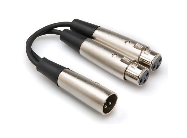 Hosa Adapter XLRM - 2xXLRF XLR Han til 2xXLR Hun