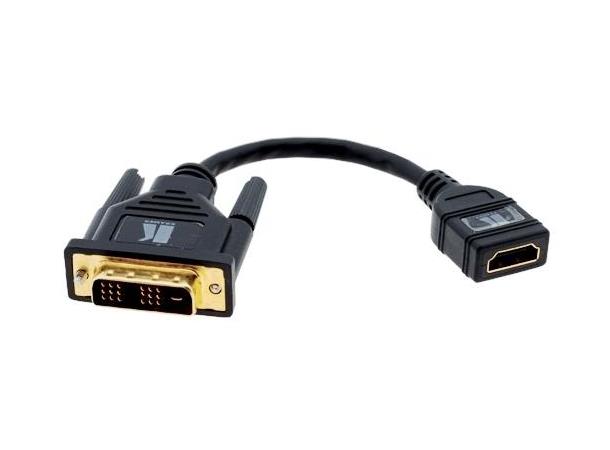 Kramer Adapter HDMI - DVI - 0,3 m Overgang HDMI Female - DVI Male