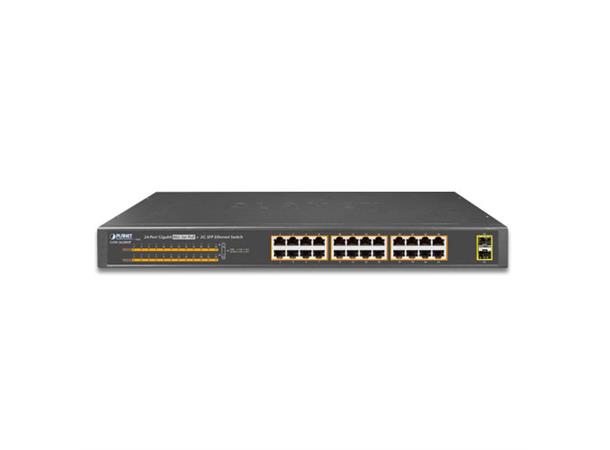 Planet Switch 24-p10/100/1000T 802.3PoE+ 2-p SFP Switch 220W