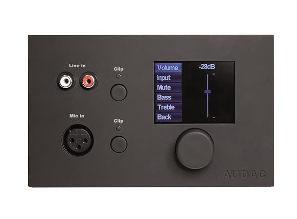 Audac DW5066, kontrollpanel for M2, Sort Veggpanelkontroller for M2 Svart