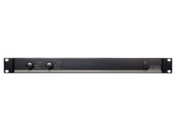 Audac EPA252 Vifteløs forsterker Klasse D - 2x250w at 4ohm, 1HE