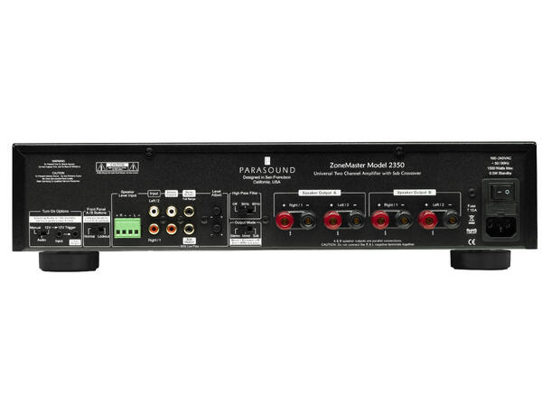 Parasound ZoneMaster 2350 Amp 2 kanals effektforsterker 2x600W sub out