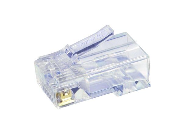 Simply45 Cat6 UTP Pass Through RJ45 RJ45 - Pass Through - 24AWG pris pr. stk