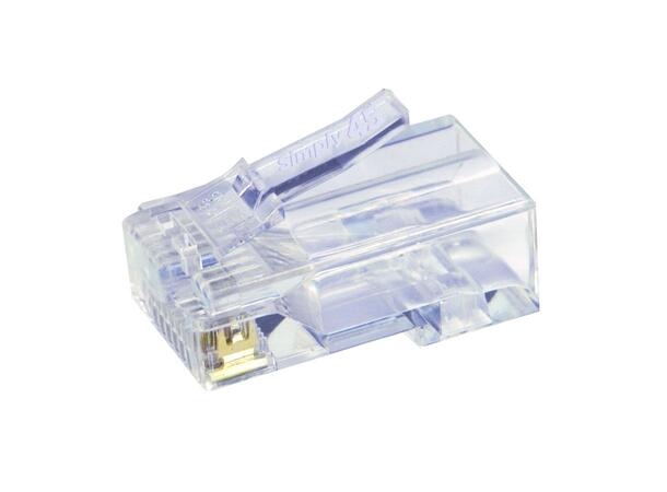 Simply45 Cat6 UTP Pass Through RJ45 RJ45 - Pass Through - 24AWG pris pr. stk