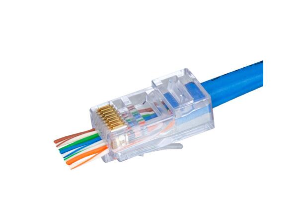 Simply45 Cat6 UTP Pass Through RJ45 RJ45 - Pass Through - 24AWG pris pr. stk