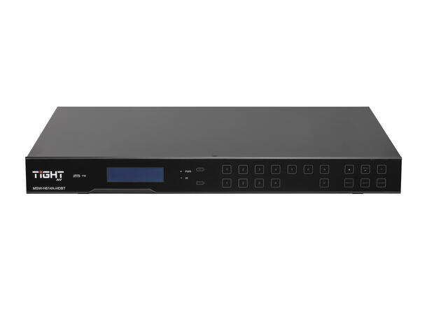 TiGHT AV HDBT Matrix Switcher 6x4+2 HDMI 2.0 4K60 4:4:4 2xHDBT inn/ut