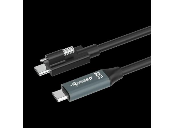 USBC til USBC 3.2 gen.2  CORE Lock 4.5m 4K@60Hz 20Gbps 100W 5A/20V