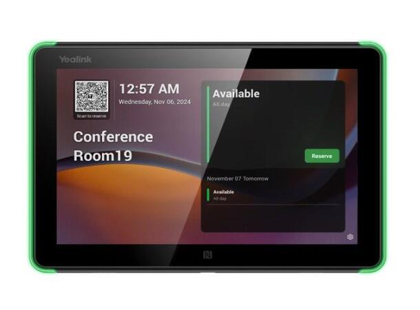 Yealink RoomPanel E2 8" Microsoft Teams Møterom bookingpanel Android 13