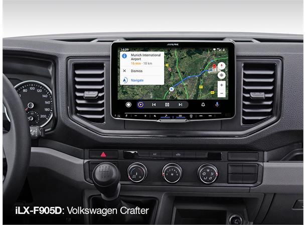 Alpine iLX-F905D HALO9 mediaspiller 9" skjerm DAB CarPlay og Android Auto BT