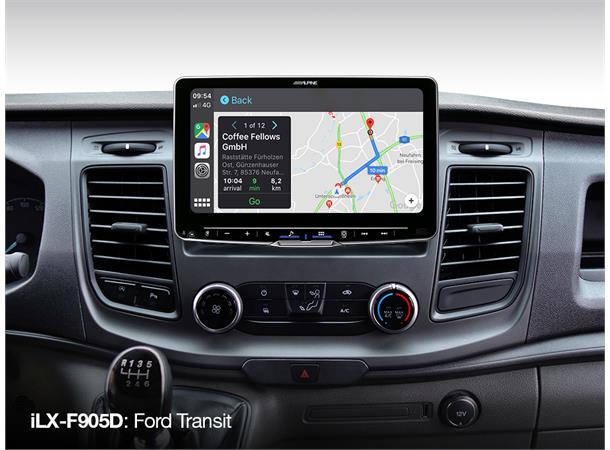 Alpine iLX-F905D HALO9 mediaspiller 9" skjerm DAB CarPlay og Android Auto BT
